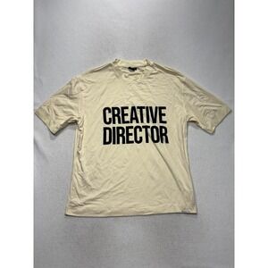 SUMWON Creative Director Graphic Tee Mens XS White Stretch Jersey T-Shirt